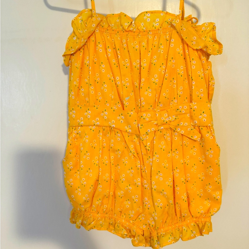 Janie & Jack yellow floral romper-3T